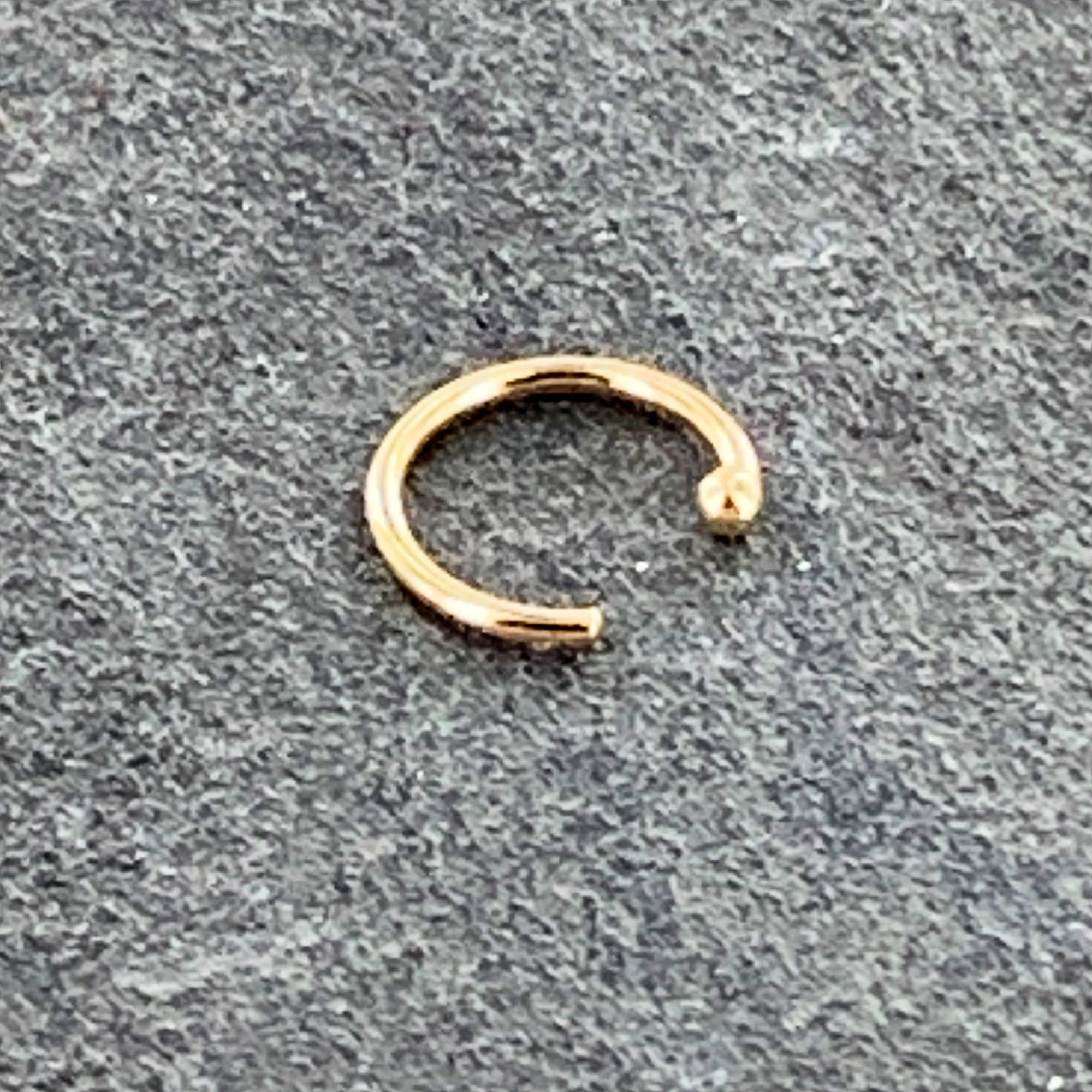 20G 1/4 14k Solid Yellow Gold Nose Hoop
