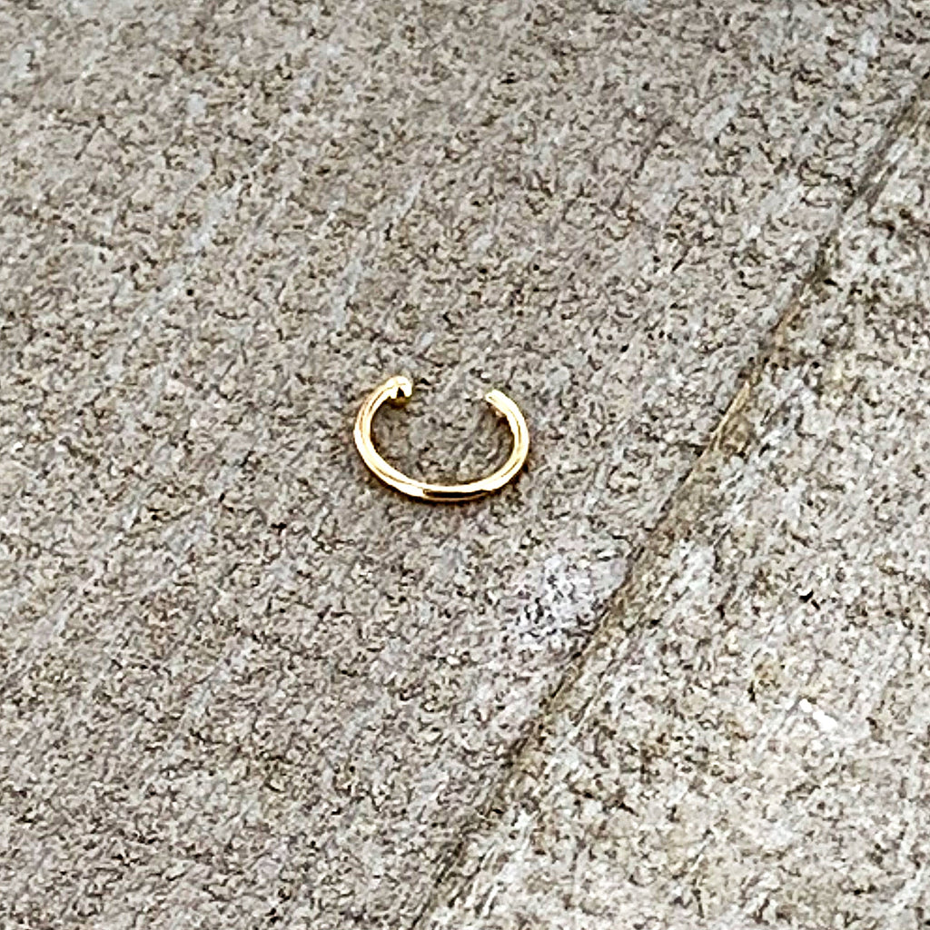 20G 1/4 14k Solid Yellow Gold Nose Hoop