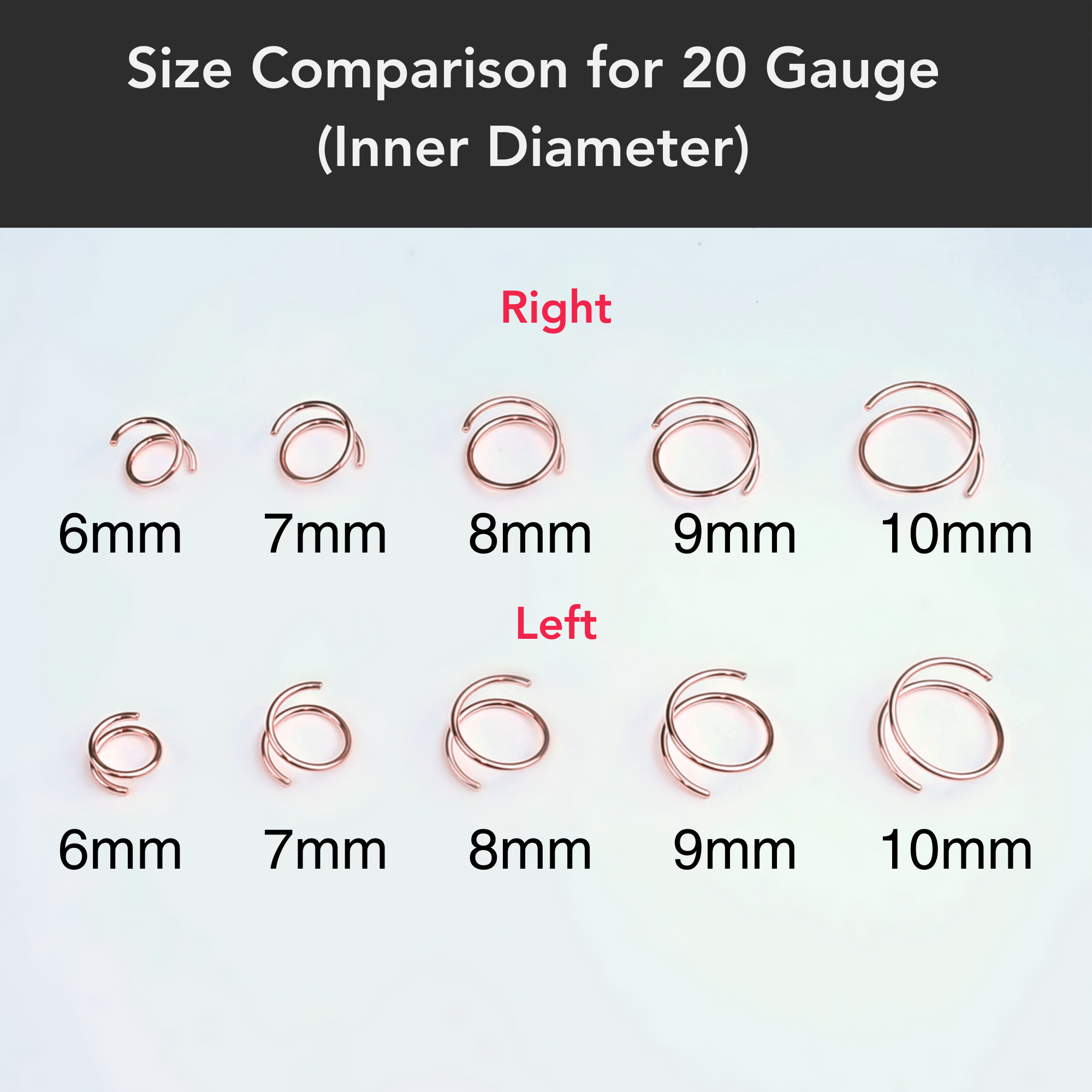 14k Solid Yellow Gold Double Hoop Nose Spiral Nose Ring