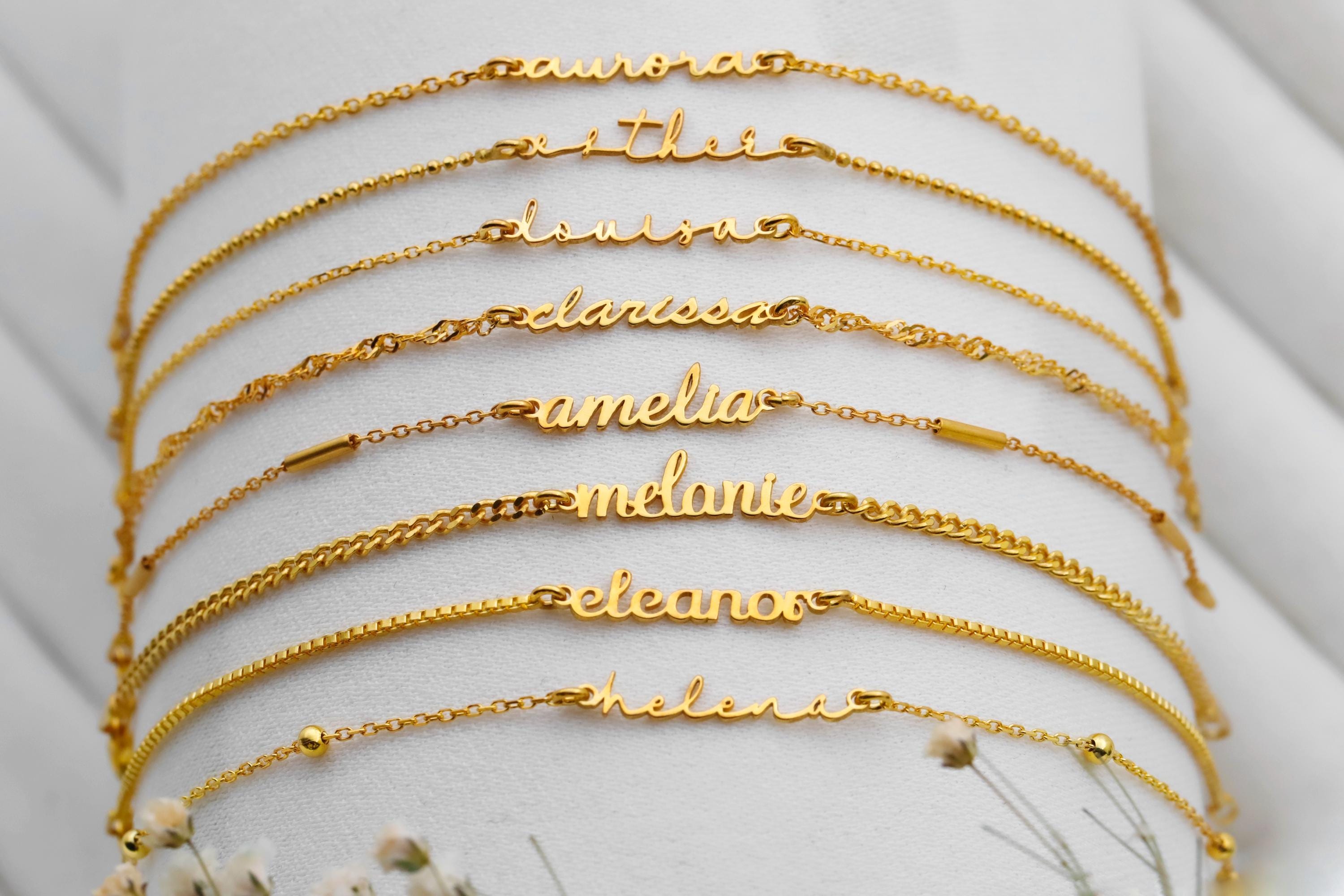 14K Gold Name Necklace - Customizable, Elegant Pendant Jewelry