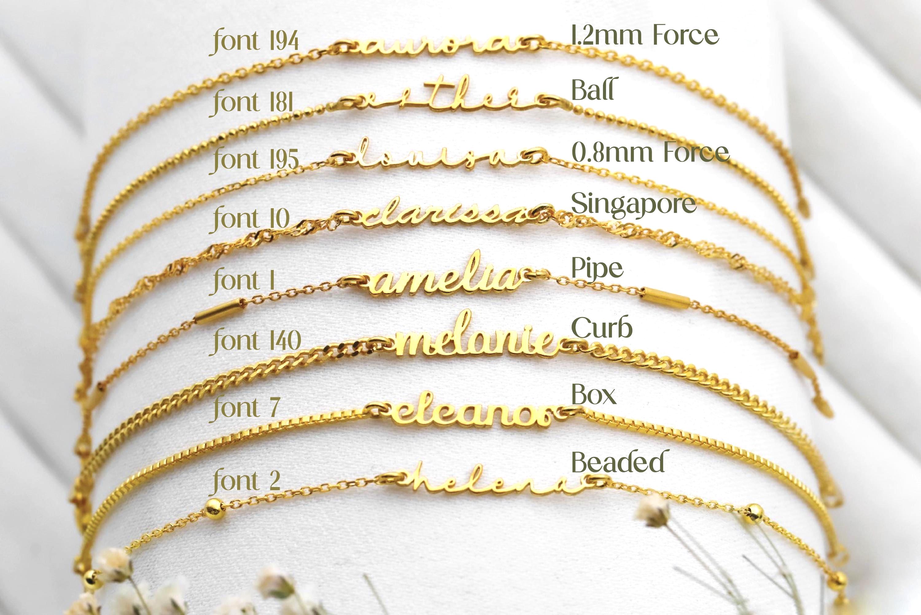 14K Gold Name Necklace - Customizable, Elegant Pendant Jewelry