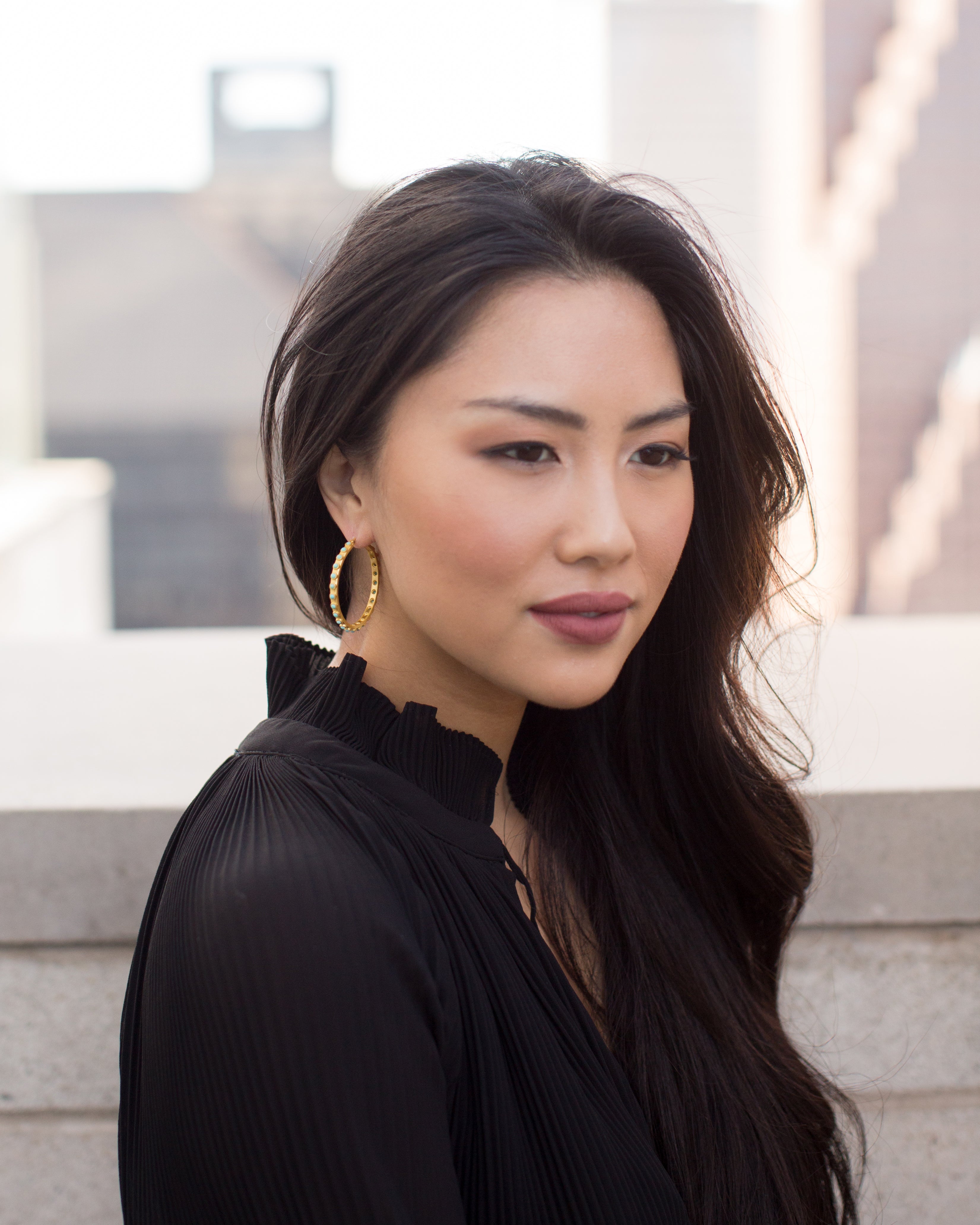 Turquoise Hoop Earrings