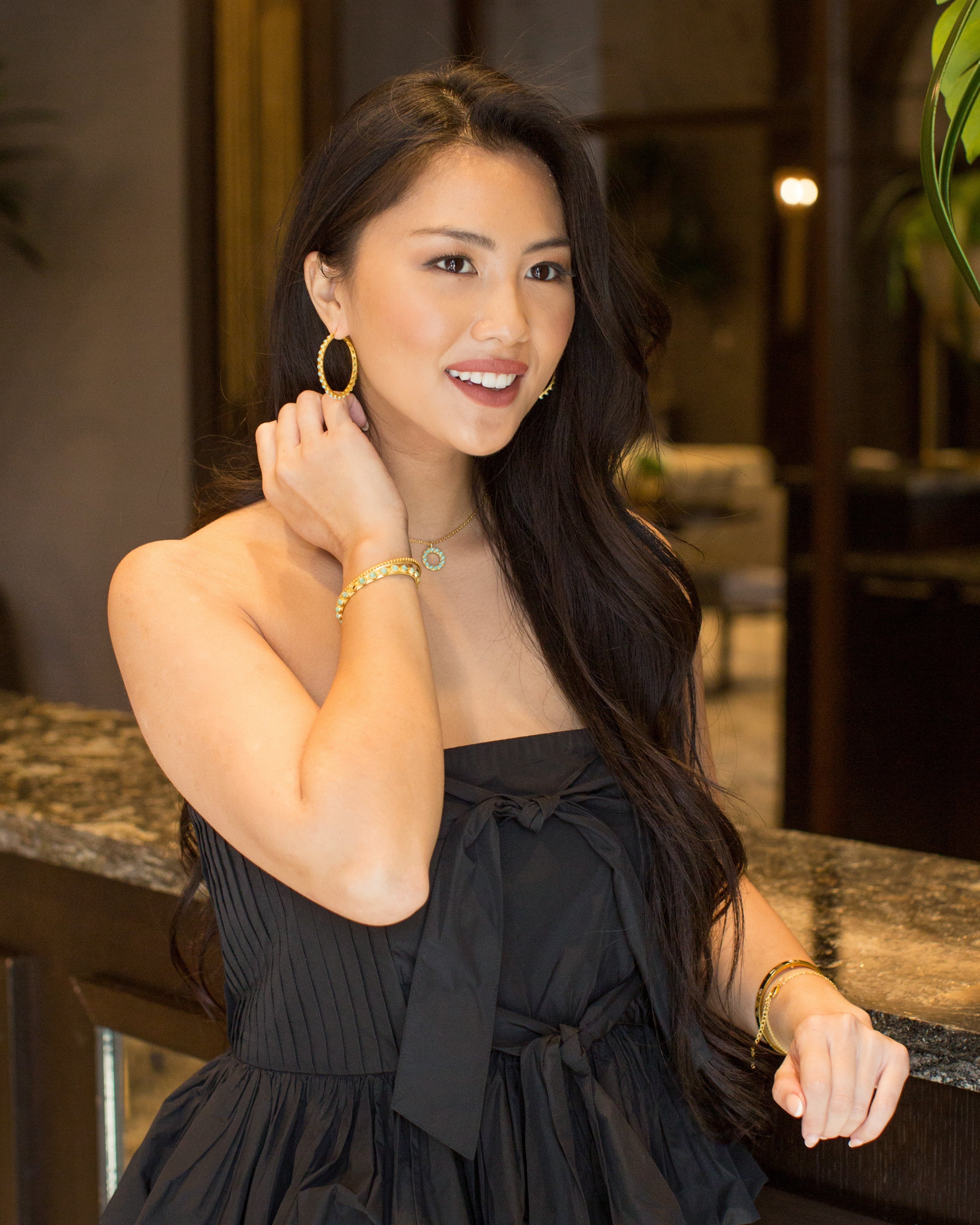 Turquoise Hoop Earrings